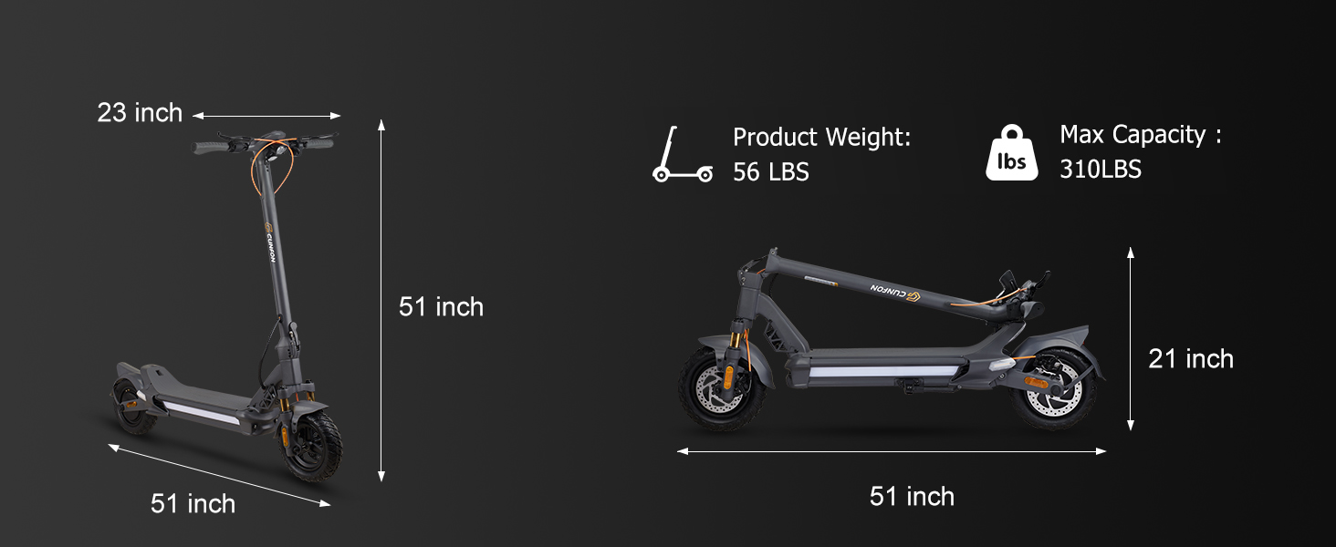 CUNFON Electric Scooter RZ800-1200W | CUNFON®‎Electric Scooters ...